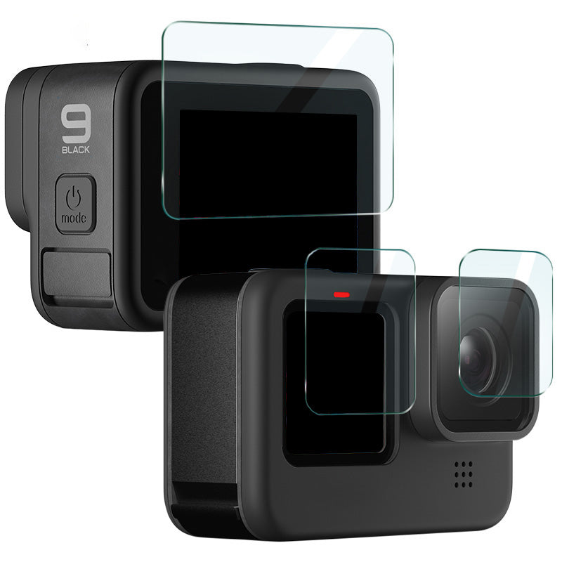 IMAK Sada chráničů přední zadní obrazovky s fólií na objektiv fotoaparátu pro GoPro Hero9 fólie z tvrzeného skla IMAK Sada chráničů přední zadní obrazovky s fólií na objektiv fotoaparátu pro GoPro Hero9 fólie z tvrzeného skla